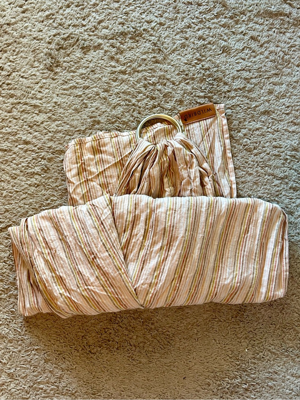 WildBird Pink and Cream Striped Ring Sling